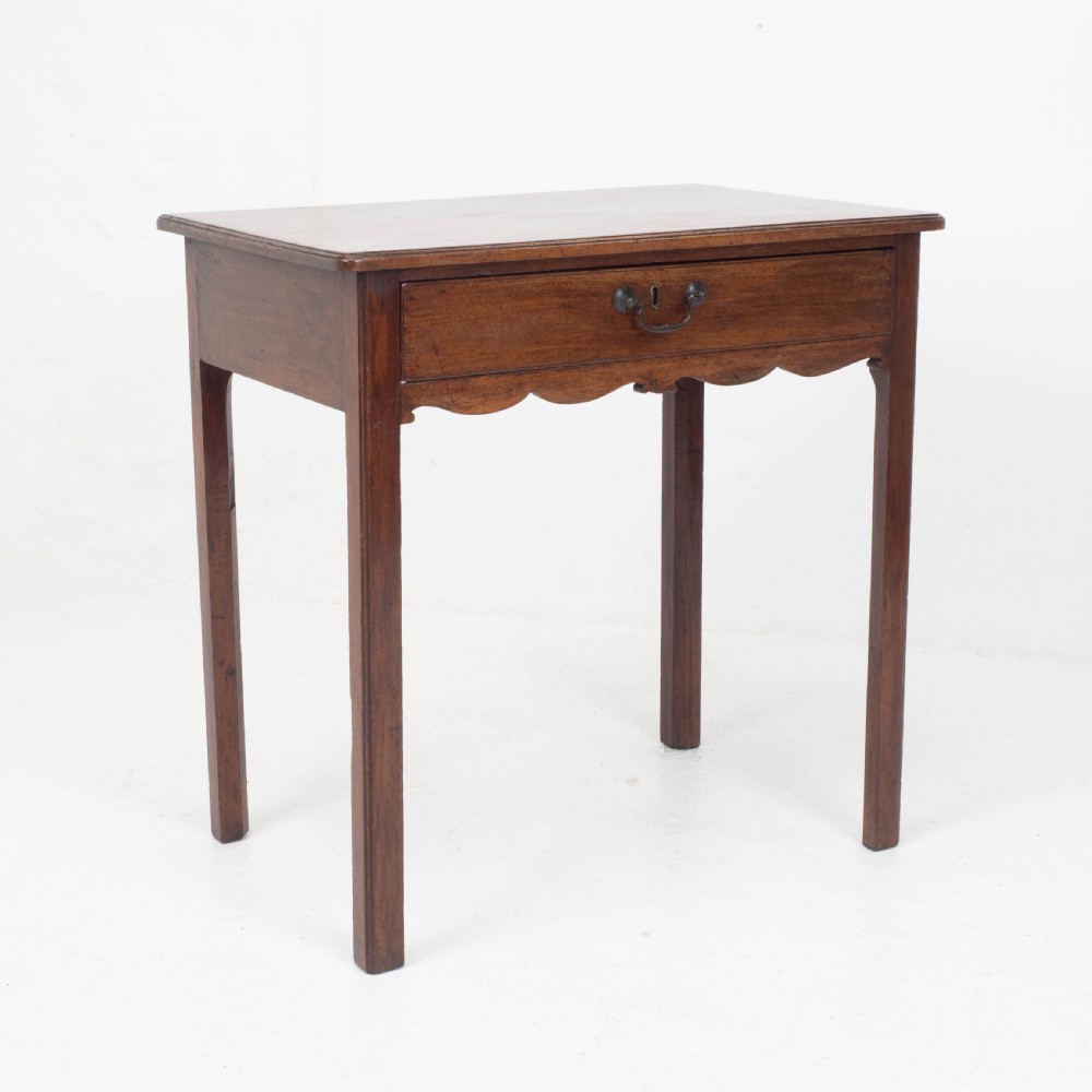 Georgian Mahogany Country Side Table with Drawer View XI