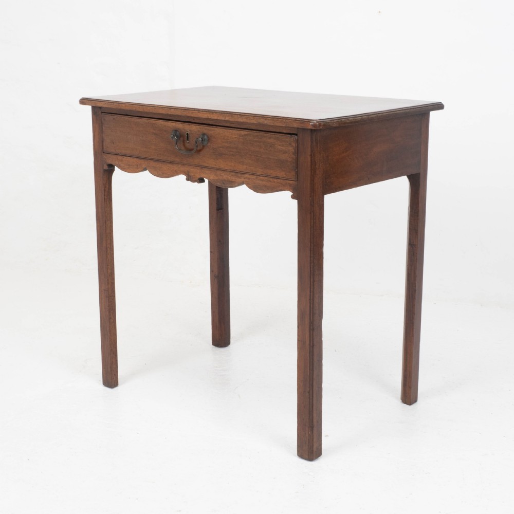 Georgian Mahogany Country Side Table with Drawer View XII