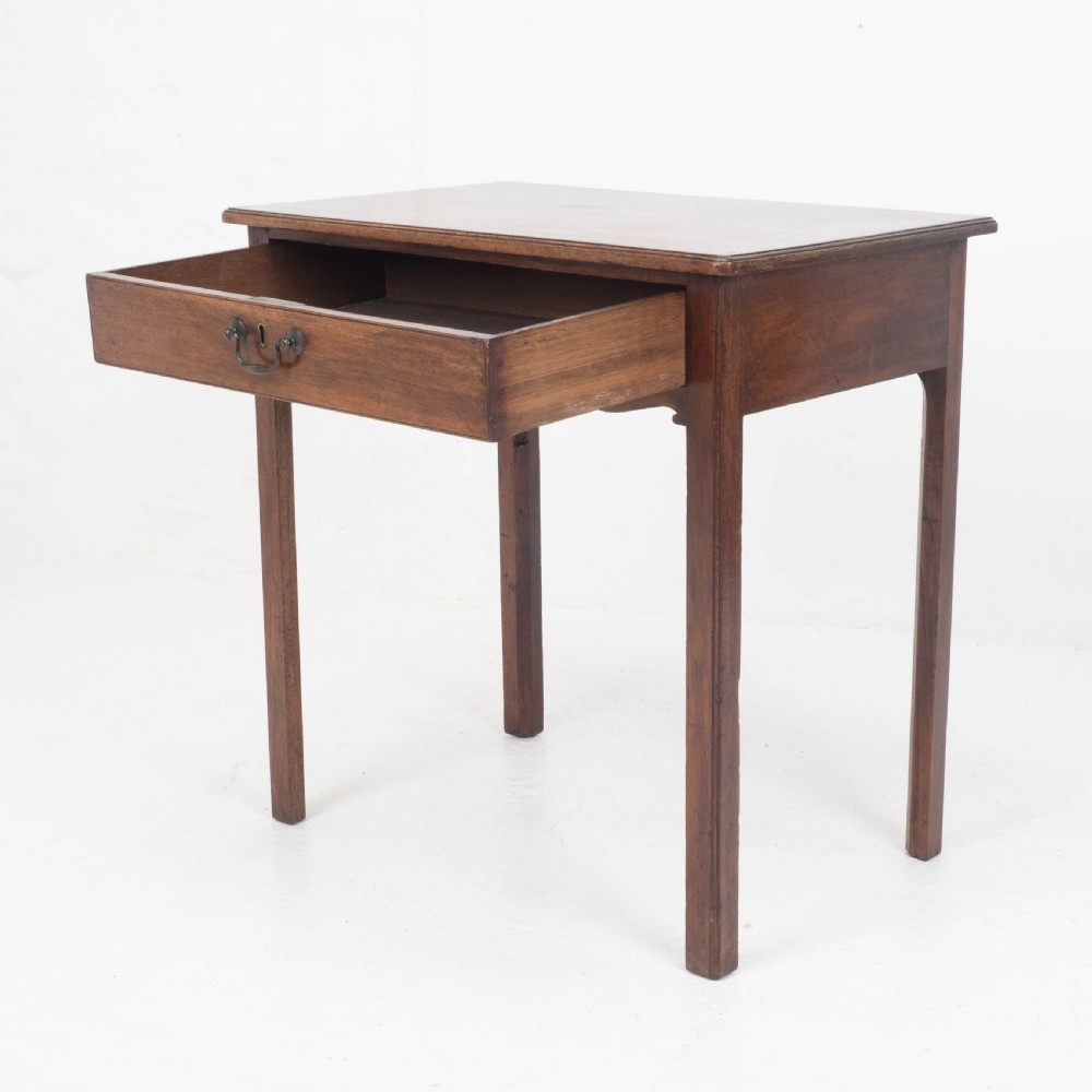 Georgian Mahogany Country Side Table with Drawer View XIII