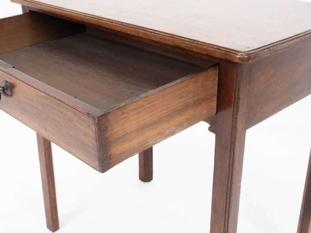 Georgian Mahogany Country Side Table with Drawer View XIV