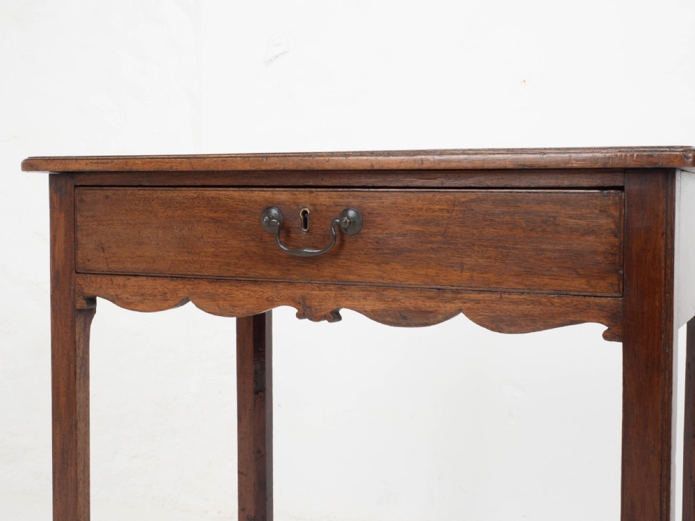 Georgian Mahogany Country Side Table with Drawer View XV
