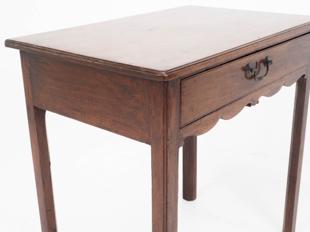 Georgian Mahogany Country Side Table with Drawer View XVI