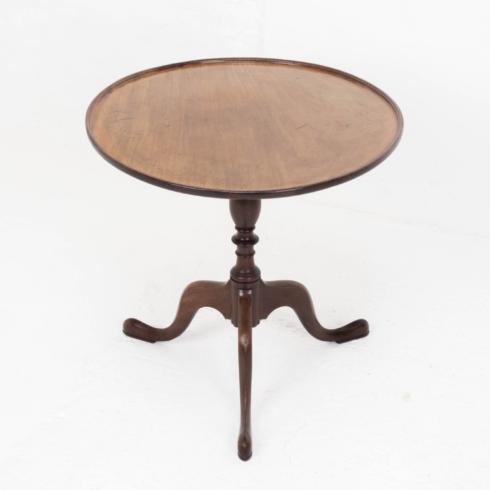 Georgian Style C19th Mahogany Dish Top Tripod Wine or Side Table View II