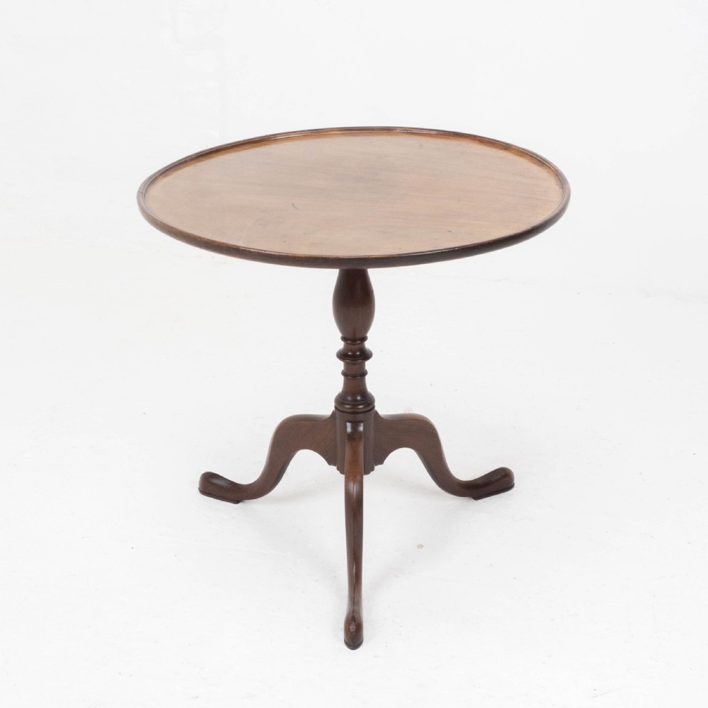 Georgian Style C19th Mahogany Dish Top Tripod Wine or Side Table View III