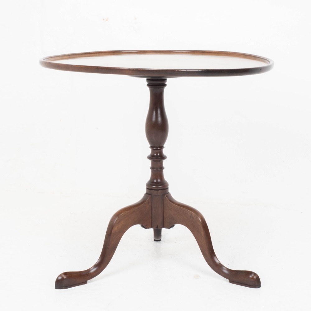 Georgian Style C19th Mahogany Dish Top Tripod Wine or Side Table View VI