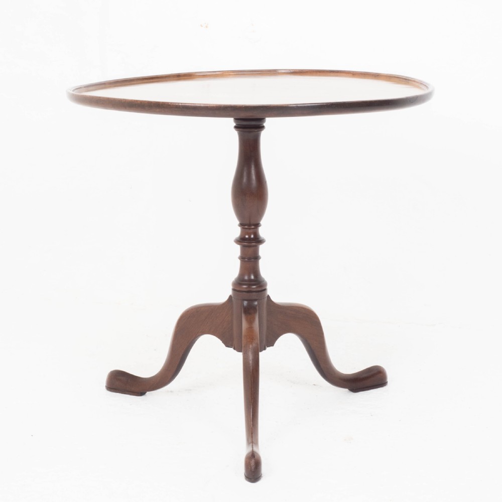 Georgian Style C19th Mahogany Dish Top Tripod Wine or Side Table View VII