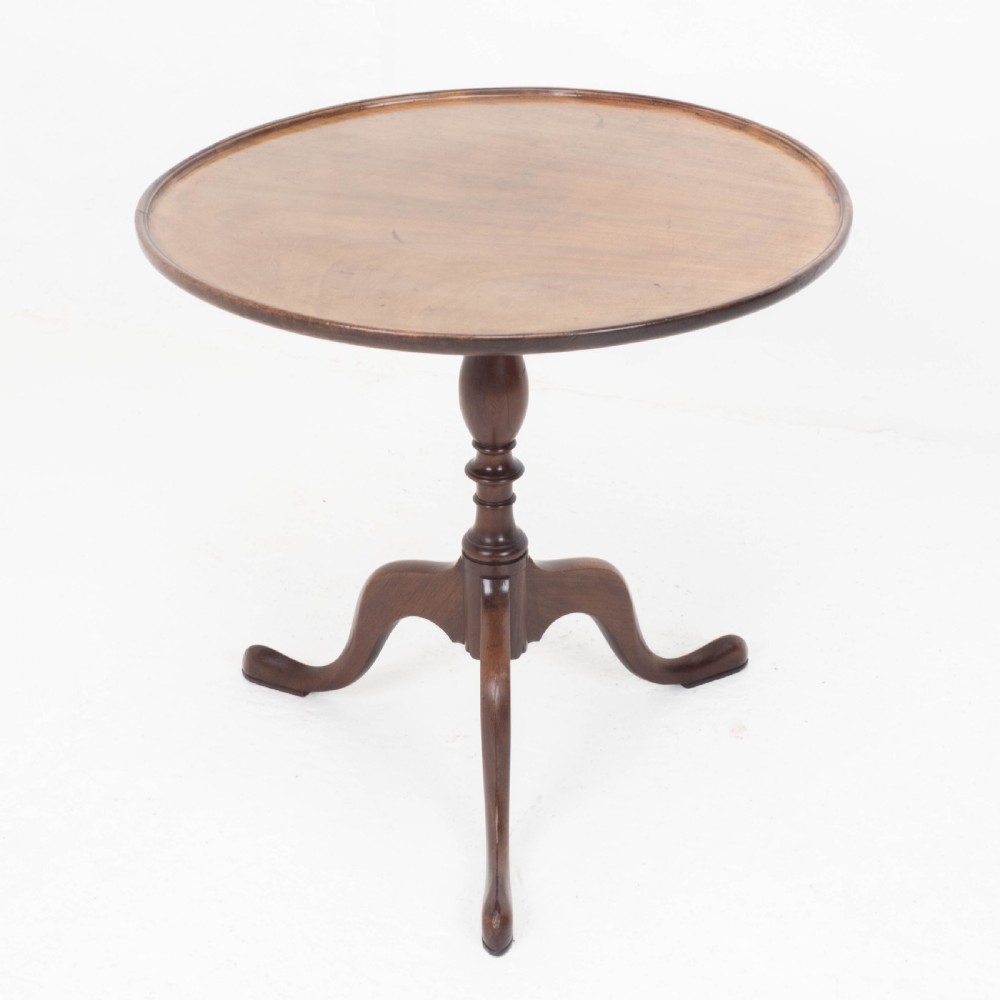 Georgian Style C19th Mahogany Dish Top Tripod Wine or Side Table View XIII