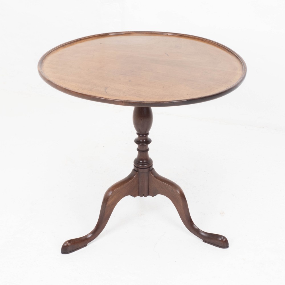 Georgian Style C19th Mahogany Dish Top Tripod Wine or Side Table View XIV