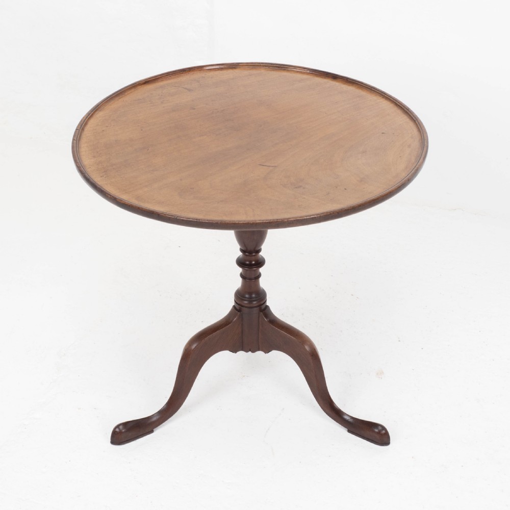Georgian Style C19th Mahogany Dish Top Tripod Wine or Side Table View XVI