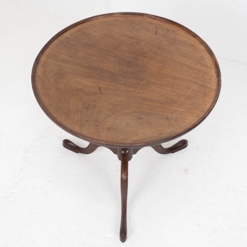 Georgian Style C19th Mahogany Dish Top Tripod Wine or Side Table View XVIII