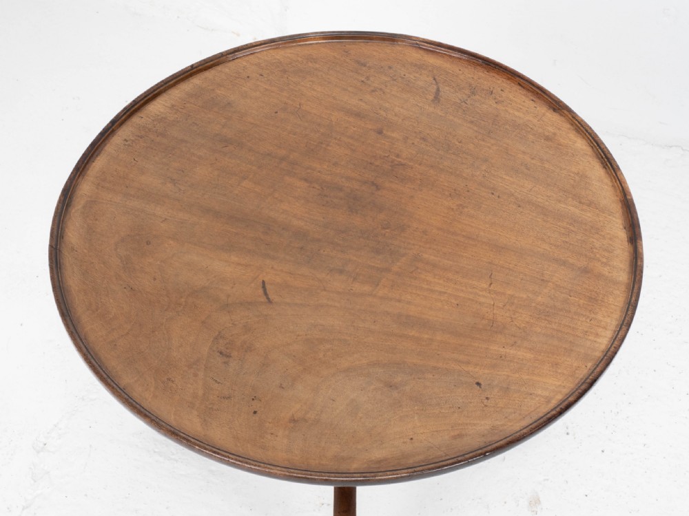 Georgian Style C19th Mahogany Dish Top Tripod Wine or Side Table View XIX