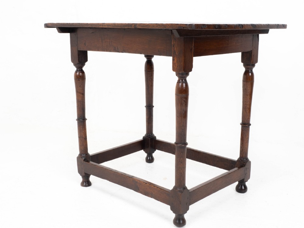 C17th Carolean Oak Plank Top Country Side Table (Jacobean, William & Mary) View XVIII