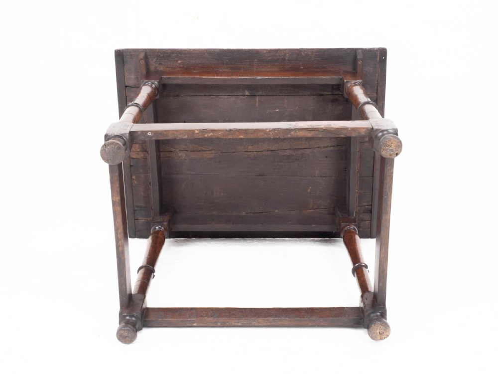 C17th Carolean Oak Plank Top Country Side Table (Jacobean, William & Mary) View XX