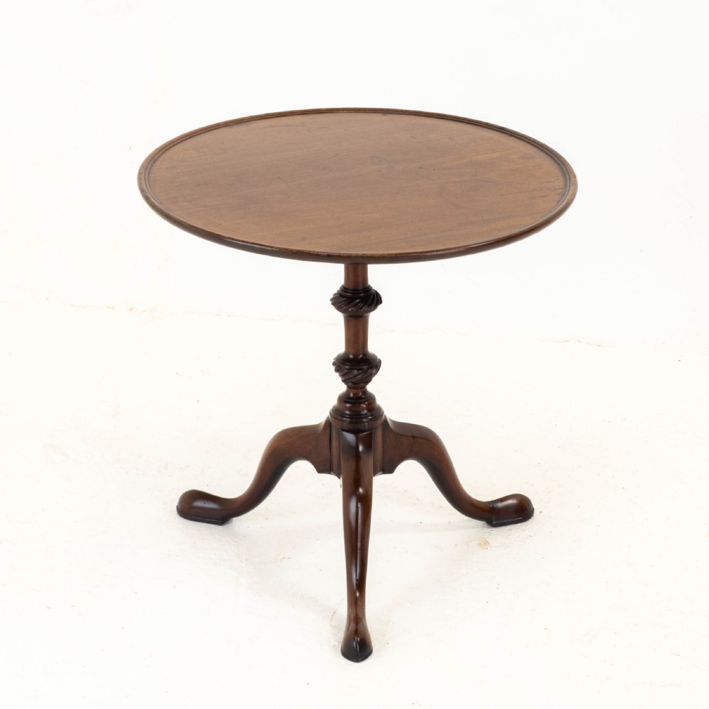 Georgian Style C19th Mahogany Dish Top Tripod Wine or Side Table View II