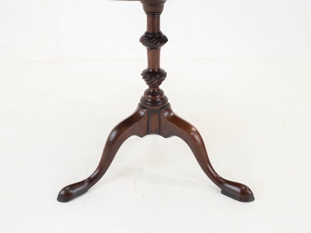 Georgian Style C19th Mahogany Dish Top Tripod Wine or Side Table View VIII