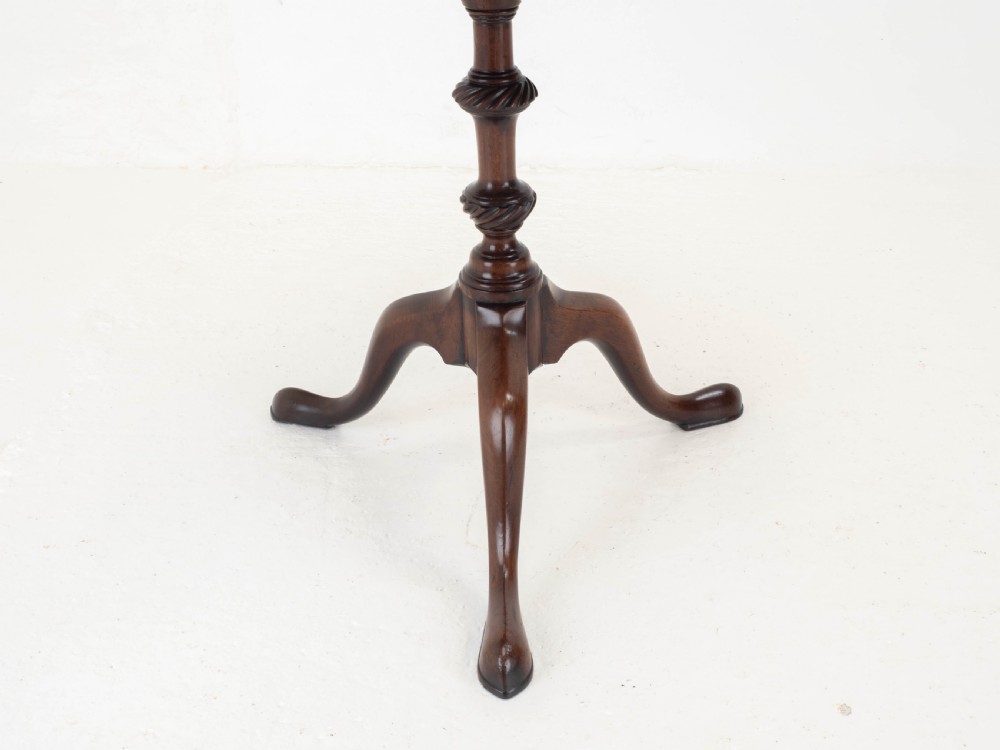 Georgian Style C19th Mahogany Dish Top Tripod Wine or Side Table View IX