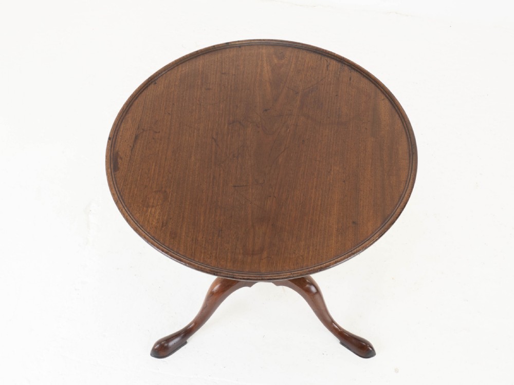 Georgian Style C19th Mahogany Dish Top Tripod Wine or Side Table View XVII