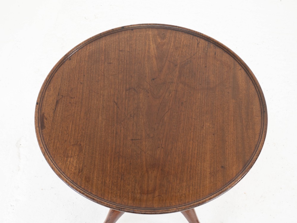 Georgian Style C19th Mahogany Dish Top Tripod Wine or Side Table View XVIII