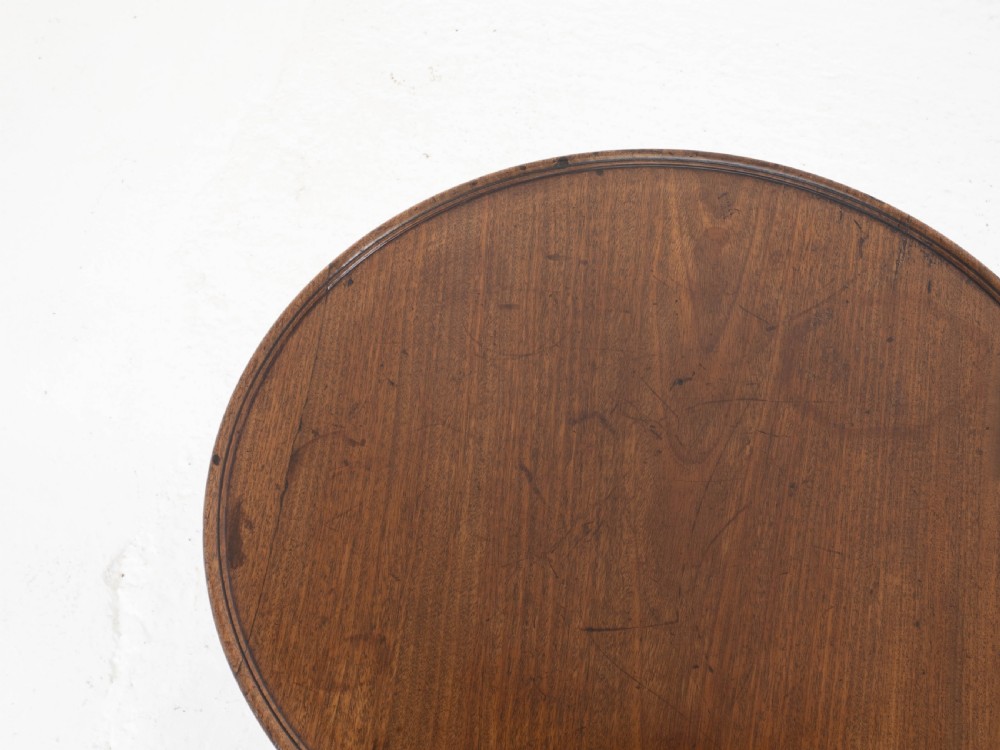 Georgian Style C19th Mahogany Dish Top Tripod Wine or Side Table View XIX