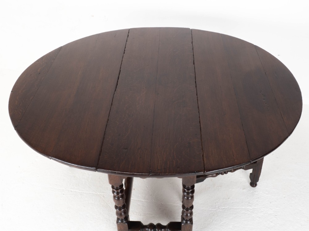 Early C18th Oak Oval Gateleg Country Dining Table (C17th, Jacobean, Carolean) View VII