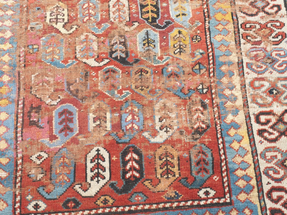 C19th Afshar Persian Rug 5'10