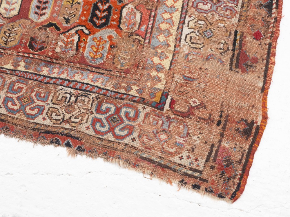 C19th Afshar Persian Rug 5'10