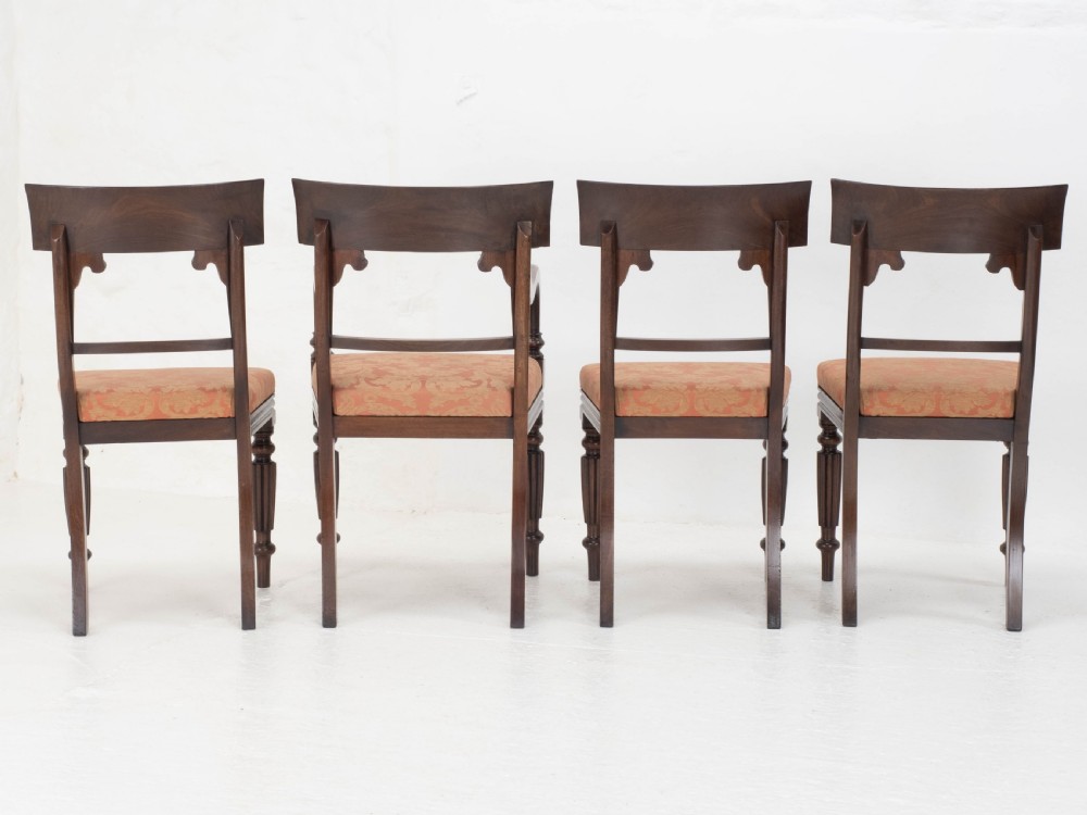 Set of 8 Regency / William IV Bar Back Mahogany Dining Chairs & Carver View X