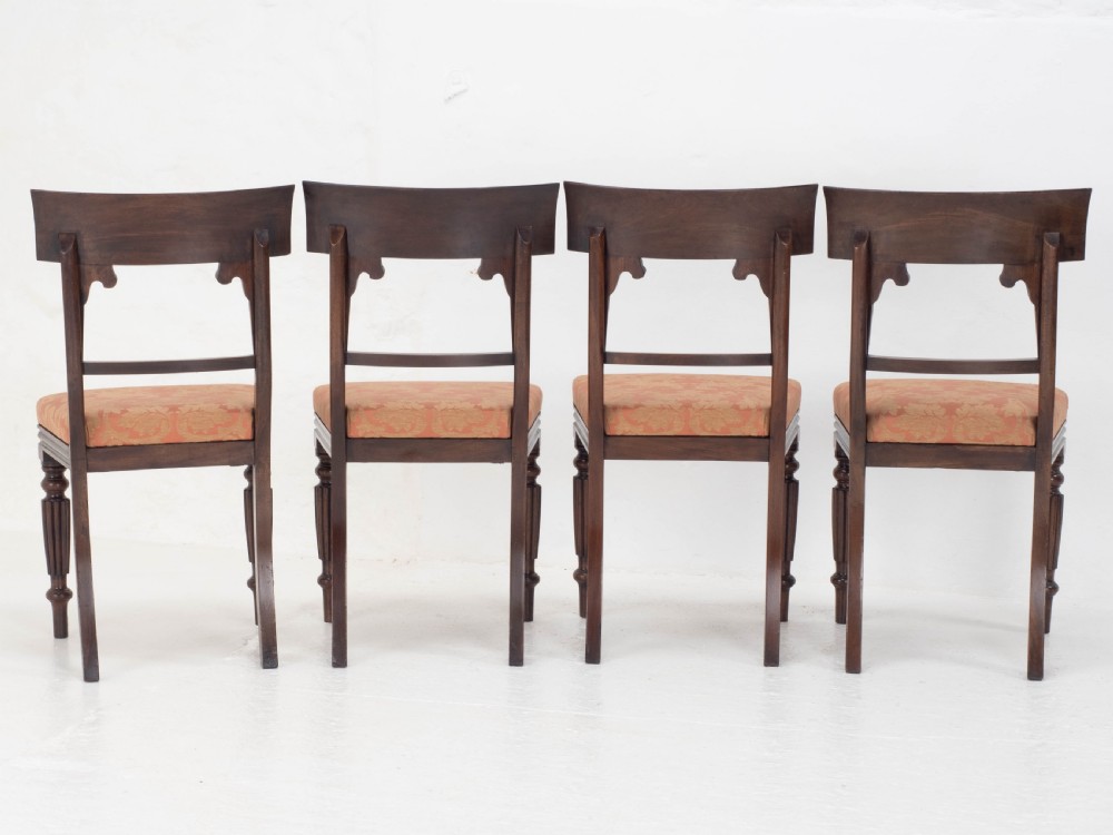 Set of 8 Regency / William IV Bar Back Mahogany Dining Chairs & Carver View XI
