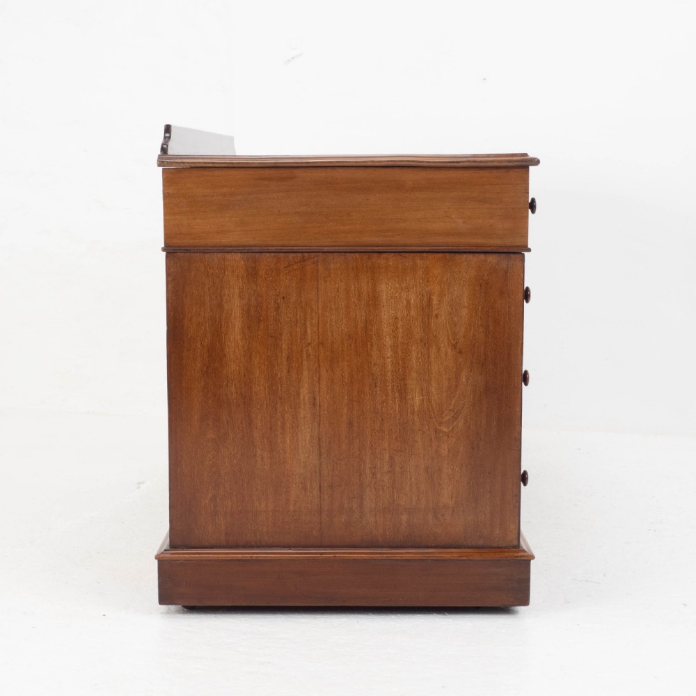 Victorian Maple and Co Mahogany Pedestal Desk C1876 View X