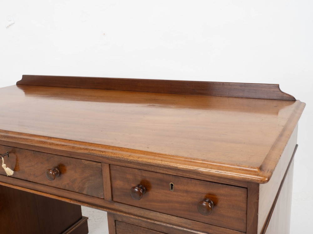 Victorian Maple and Co Mahogany Pedestal Desk C1876 View XVII