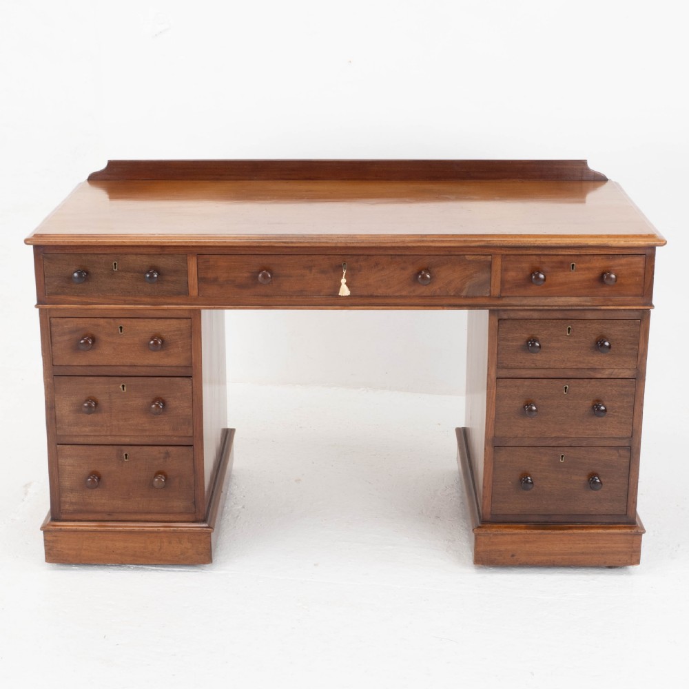 Victorian Maple and Co Mahogany Pedestal Desk C1876 View XXI
