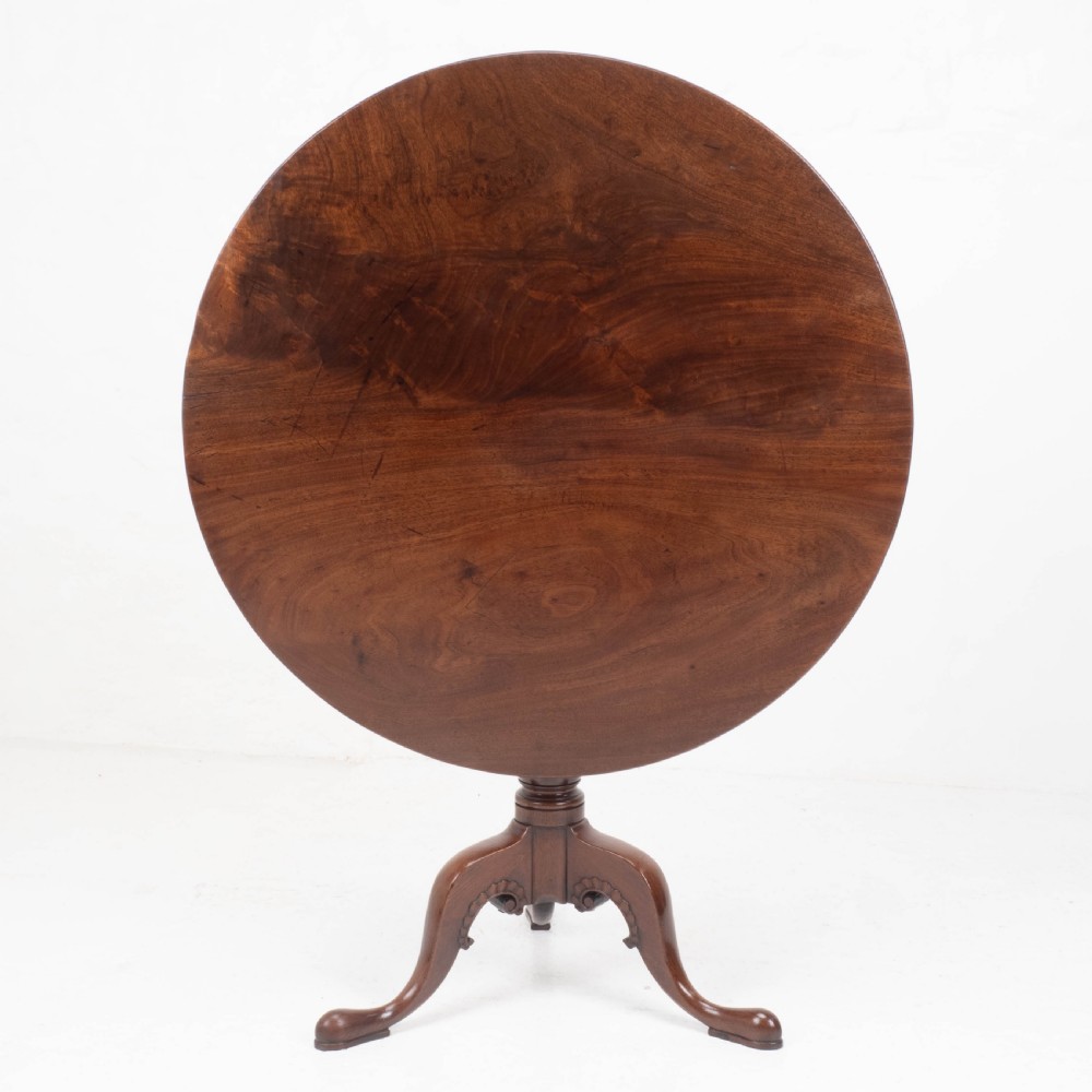 Irish, George II, Mahogany Tripod Tilt Top Supper Table C1760 (Georgian) View II