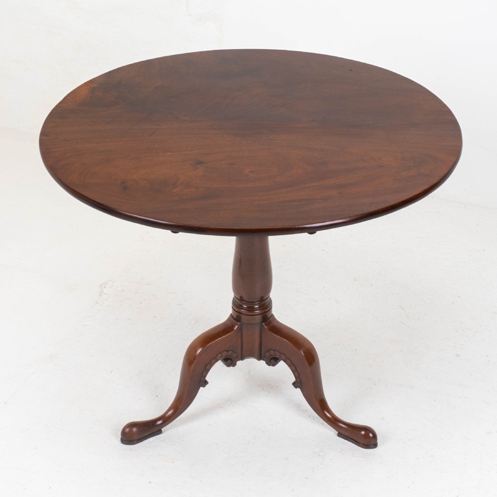 Irish, George II, Mahogany Tripod Tilt Top Supper Table C1760 (Georgian) View IV