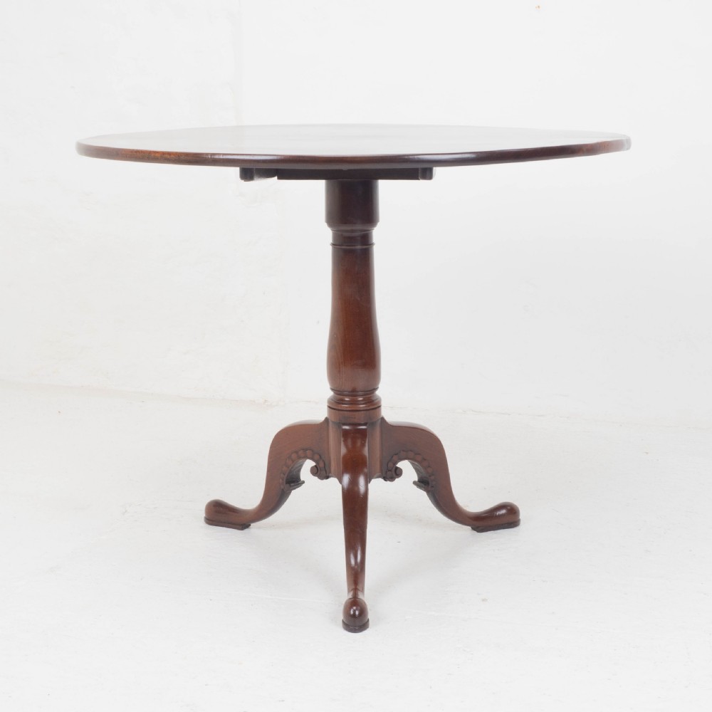 Irish, George II, Mahogany Tripod Tilt Top Supper Table C1760 (Georgian) View VI