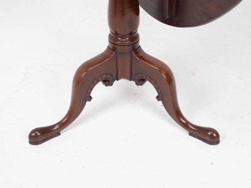 Irish, George II, Mahogany Tripod Tilt Top Supper Table C1760 (Georgian) View IX