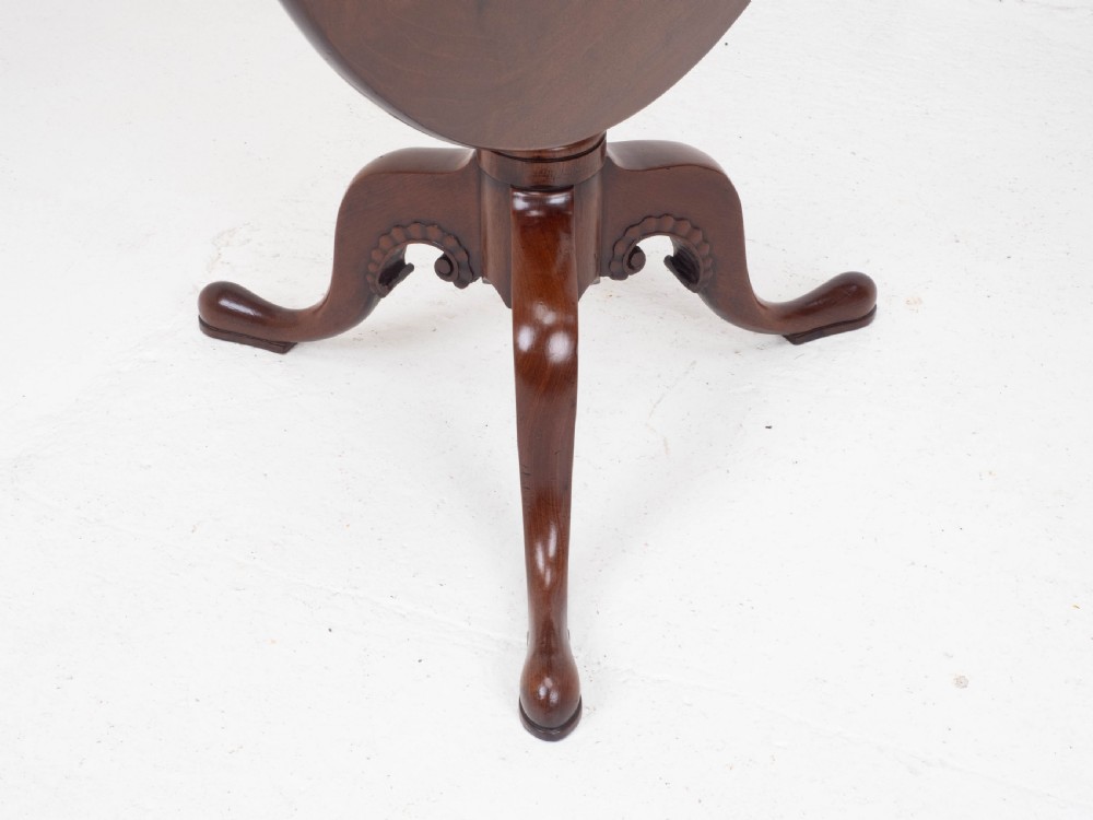 Irish, George II, Mahogany Tripod Tilt Top Supper Table C1760 (Georgian) View X