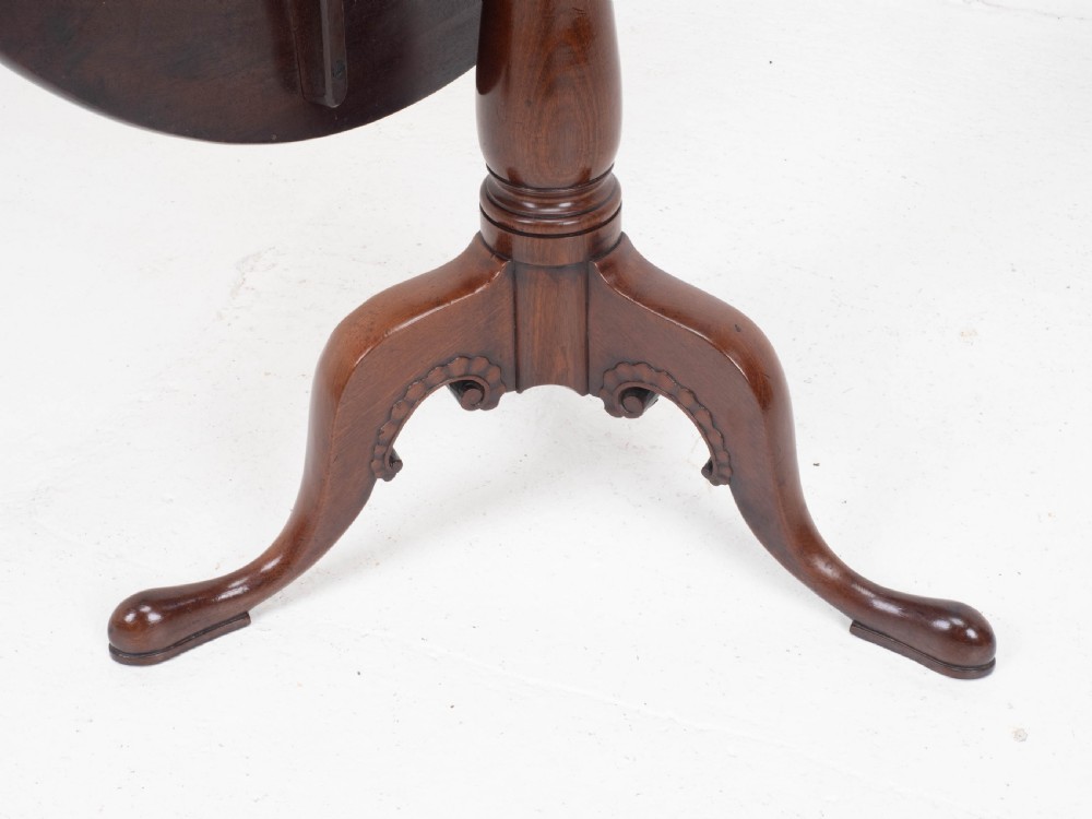 Irish, George II, Mahogany Tripod Tilt Top Supper Table C1760 (Georgian) View XIII