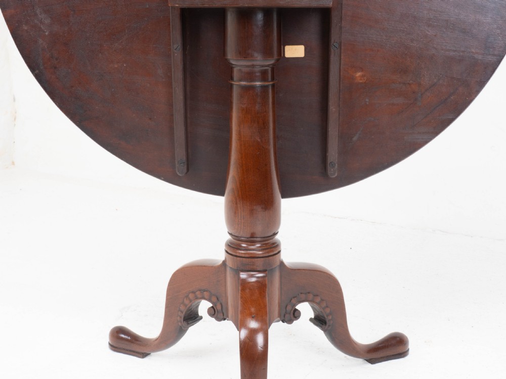 Irish, George II, Mahogany Tripod Tilt Top Supper Table C1760 (Georgian) View XIV
