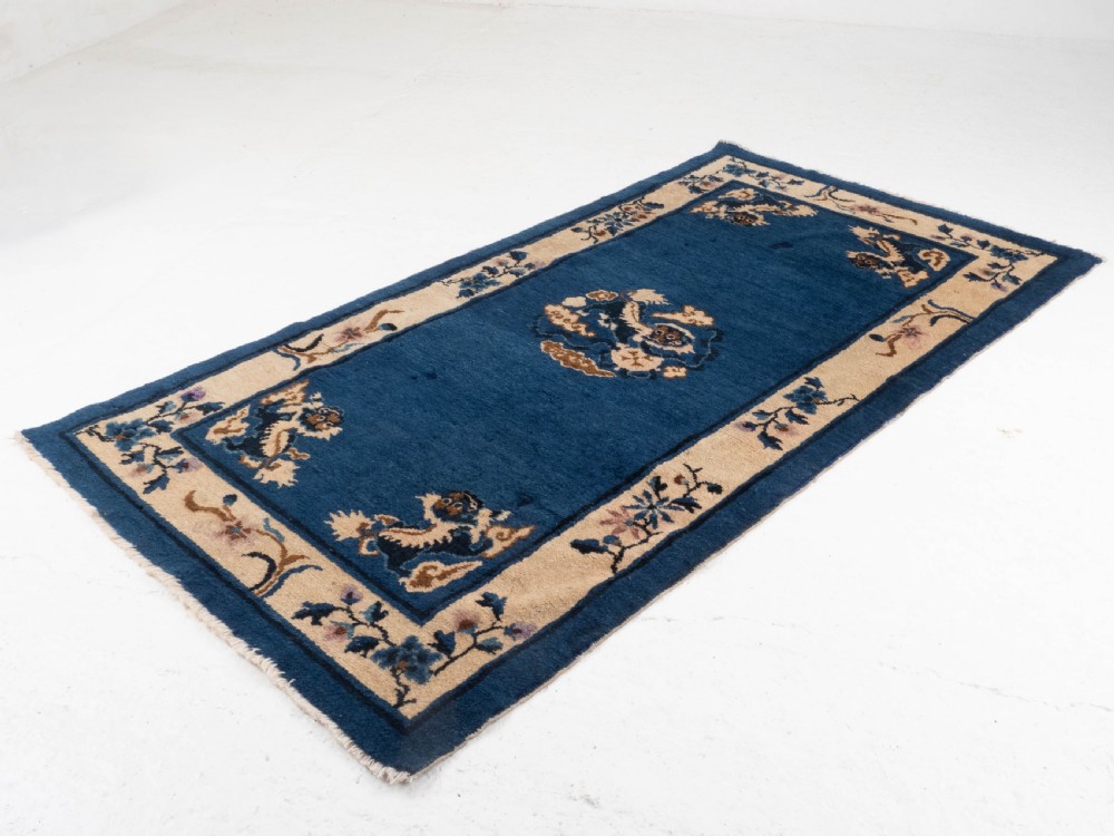 Antique Chinese Peking Dragon Rug 5'9