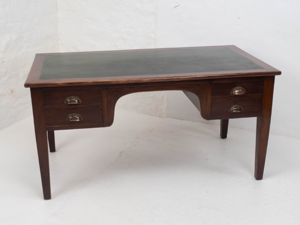 Military / Civil Service Mahogany Kneehole Desk, George V, Circa 1930 View V