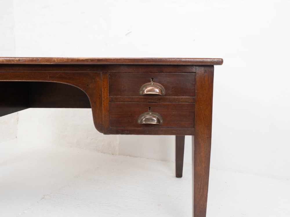 Military / Civil Service Mahogany Kneehole Desk, George V, Circa 1930 View XV