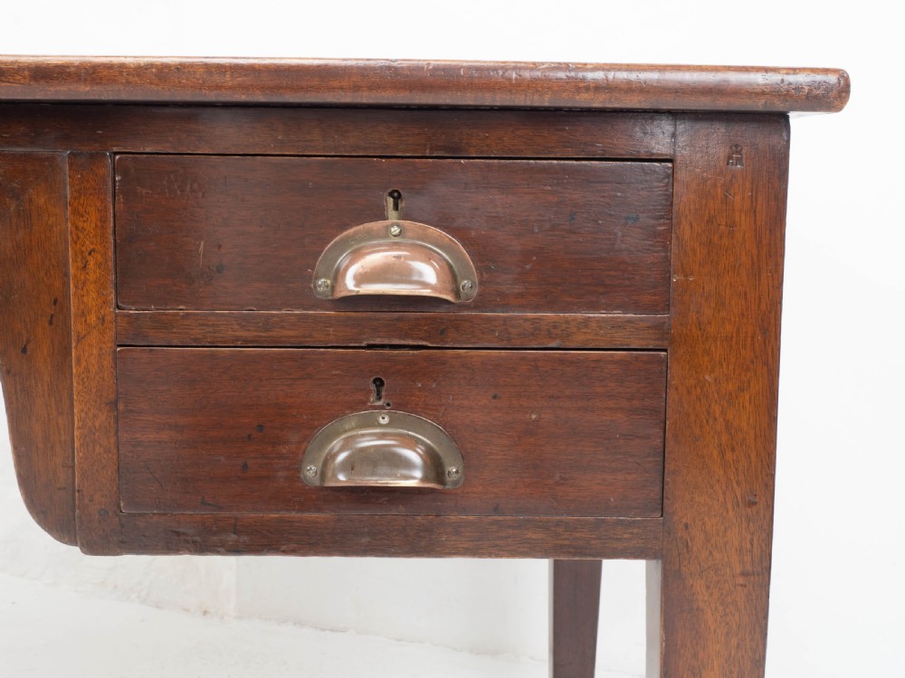 Military / Civil Service Mahogany Kneehole Desk, George V, Circa 1930 View XVI