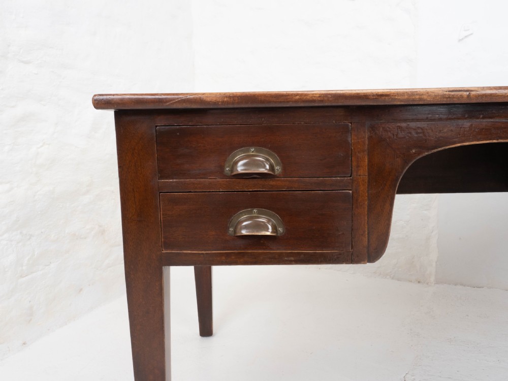 Military / Civil Service Mahogany Kneehole Desk, George V, Circa 1930 View XIX
