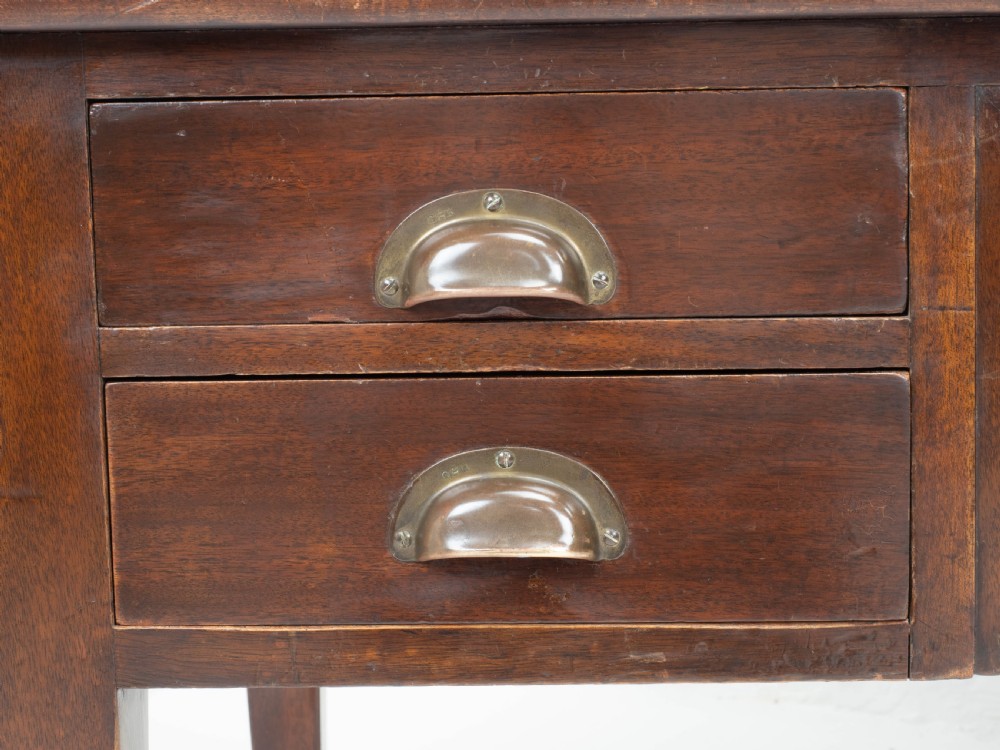 Military / Civil Service Mahogany Kneehole Desk, George V, Circa 1930 View XX