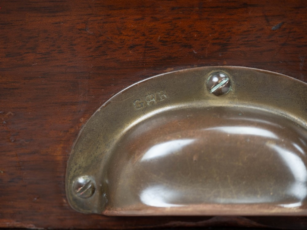 Military / Civil Service Mahogany Kneehole Desk, George V, Circa 1930 View XXII