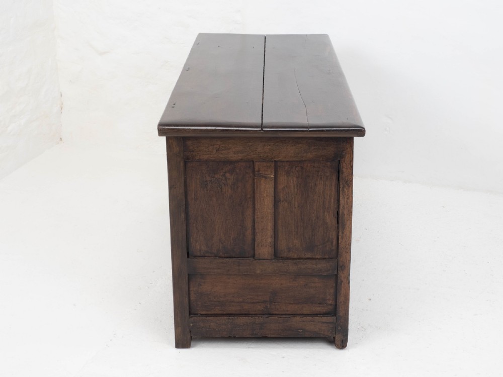 Carolean C17th & Later Carved Dark Oak Carved Mule Chest (Coffer Kist Jacobean) View XVIII