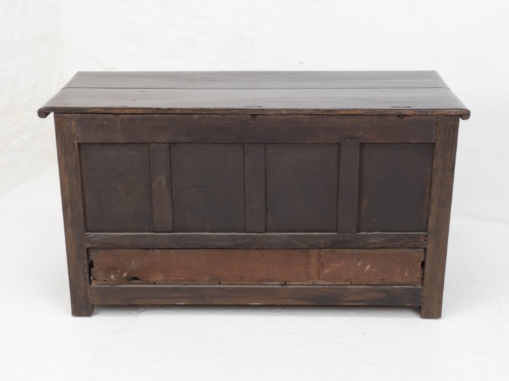 Carolean C17th & Later Carved Dark Oak Carved Mule Chest (Coffer Kist Jacobean) View XIX