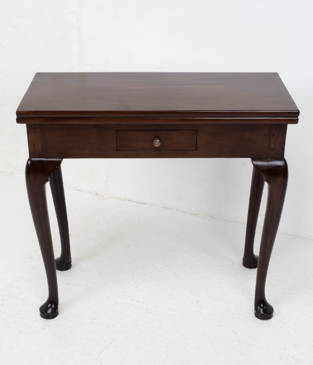 George II Pad Foot Mahogany Foldover Tea / Console Table C1730 (Georgian) View III