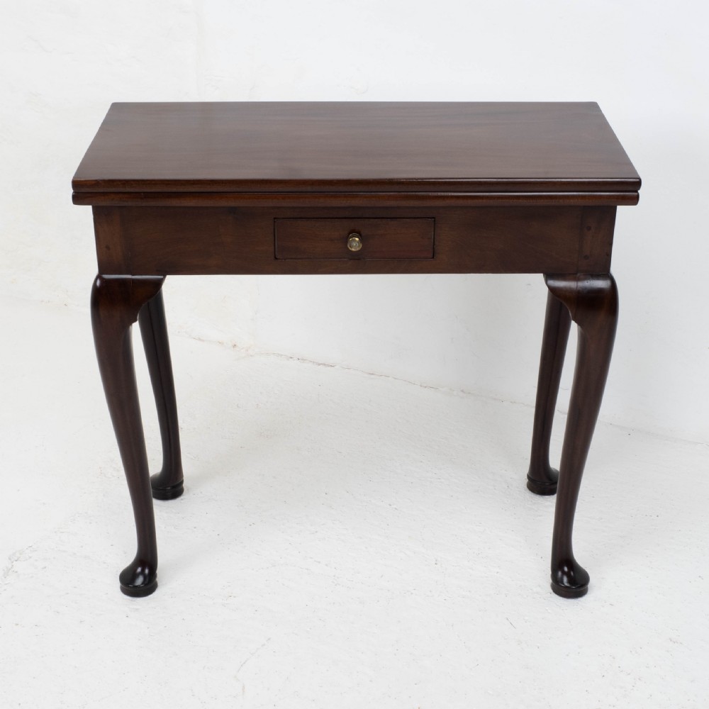 George II Pad Foot Mahogany Foldover Tea / Console Table C1730 (Georgian) View II
