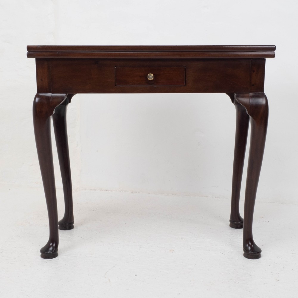 George II Pad Foot Mahogany Foldover Tea / Console Table C1730 (Georgian) View IV
